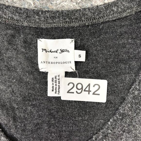 Michael Stars for Anthropologie Sweater Top Womens Small Fleece Gray - Picture 3 of 8
